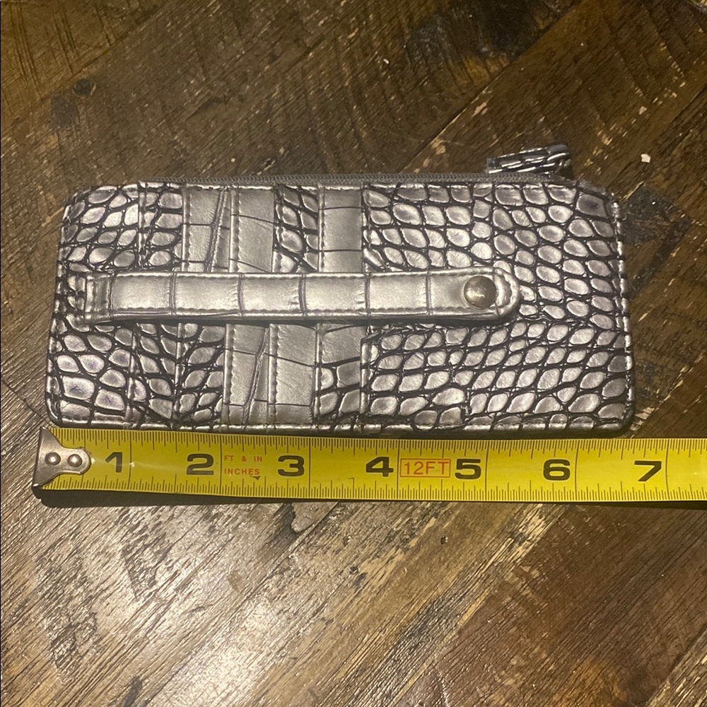 Silver Crocodile Pattern Wallet - image 1